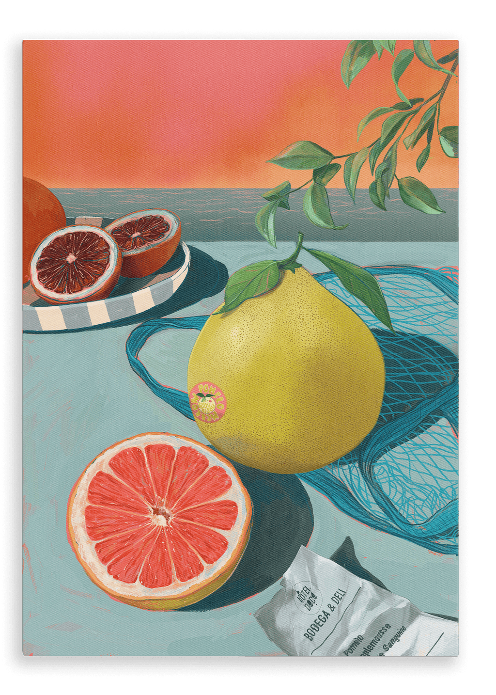 Mellow Pomelo Giclée Canvas Print Hôtel Dodo 28"x40"(70x100 cm) Canvas Print