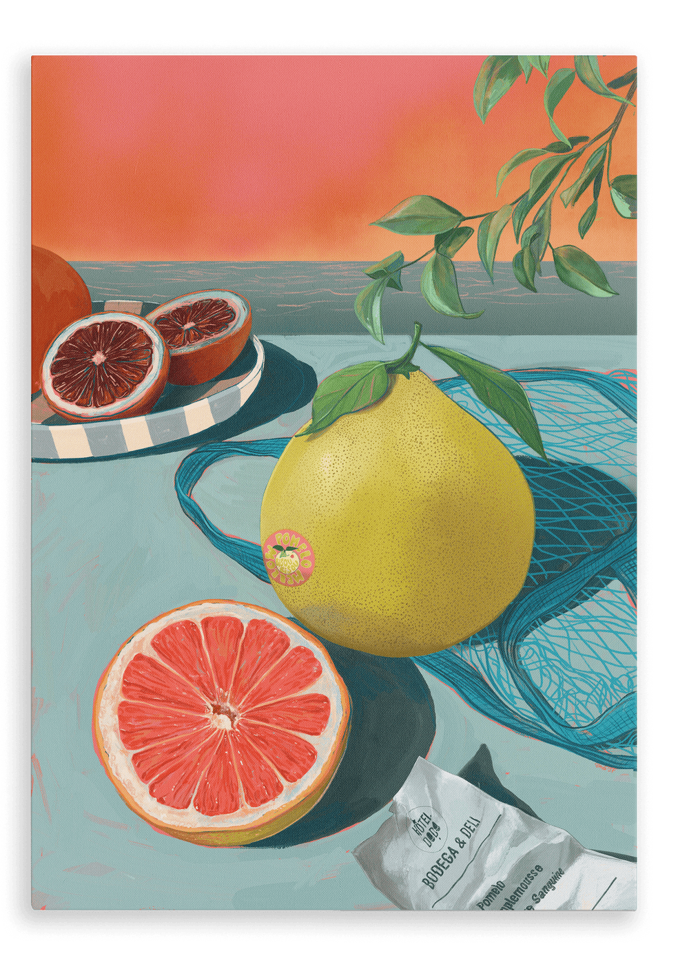 Mellow Pomelo Giclée Canvas Print Hôtel Dodo 28"x40"(70x100 cm) Canvas Print