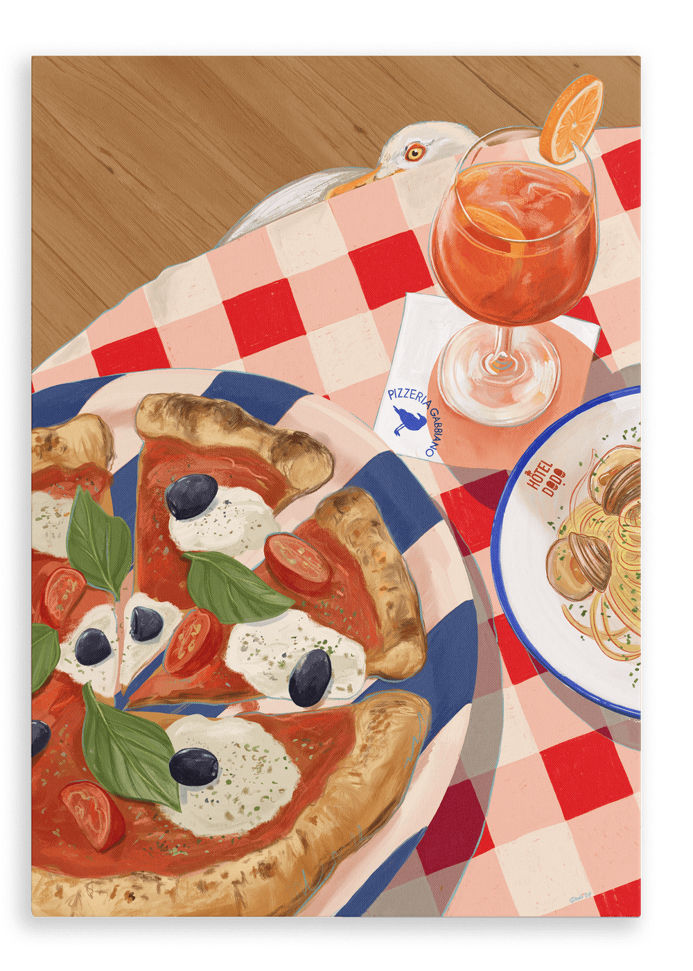 Pizzeria Gabbiano Giclée Canvas Print Hôtel Dodo 28"x40"(70x100 cm) Canvas Print