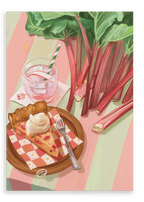 Rhubarb Tart With Heart Giclée Canvas Print Hôtel Dodo 28"x40"(70x100 cm) Canvas Print