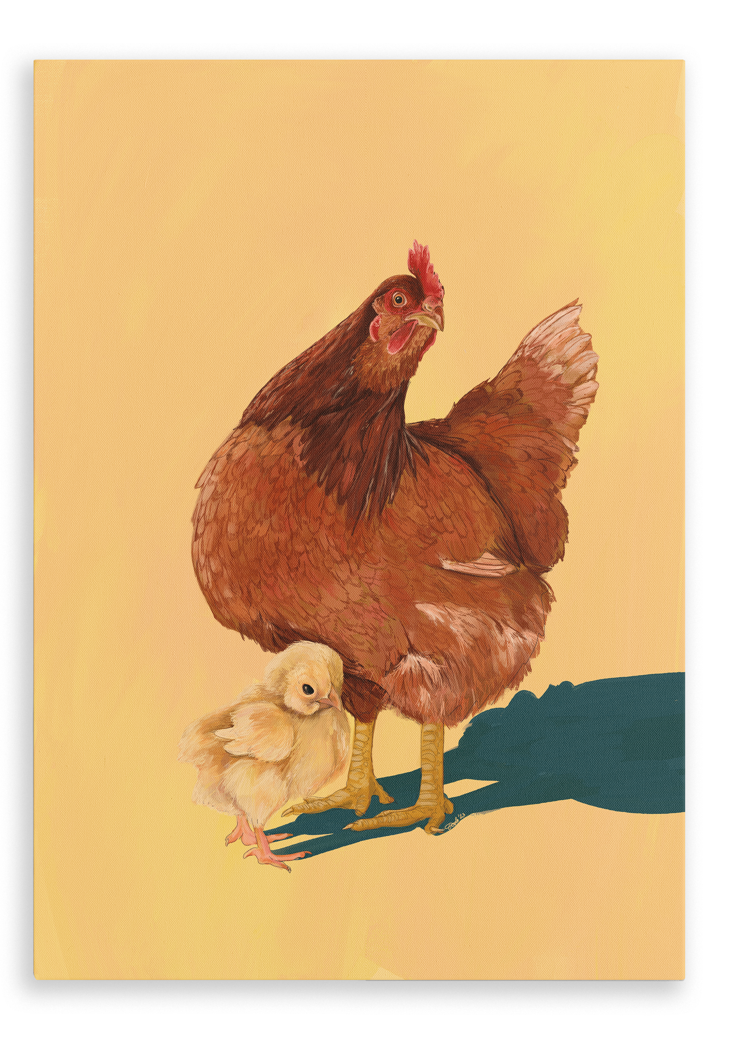 Chirpy Cheep Cheep Chickens Giclée Canvas Print Creature Features 28"x40"(70x100 cm) Canvas Print