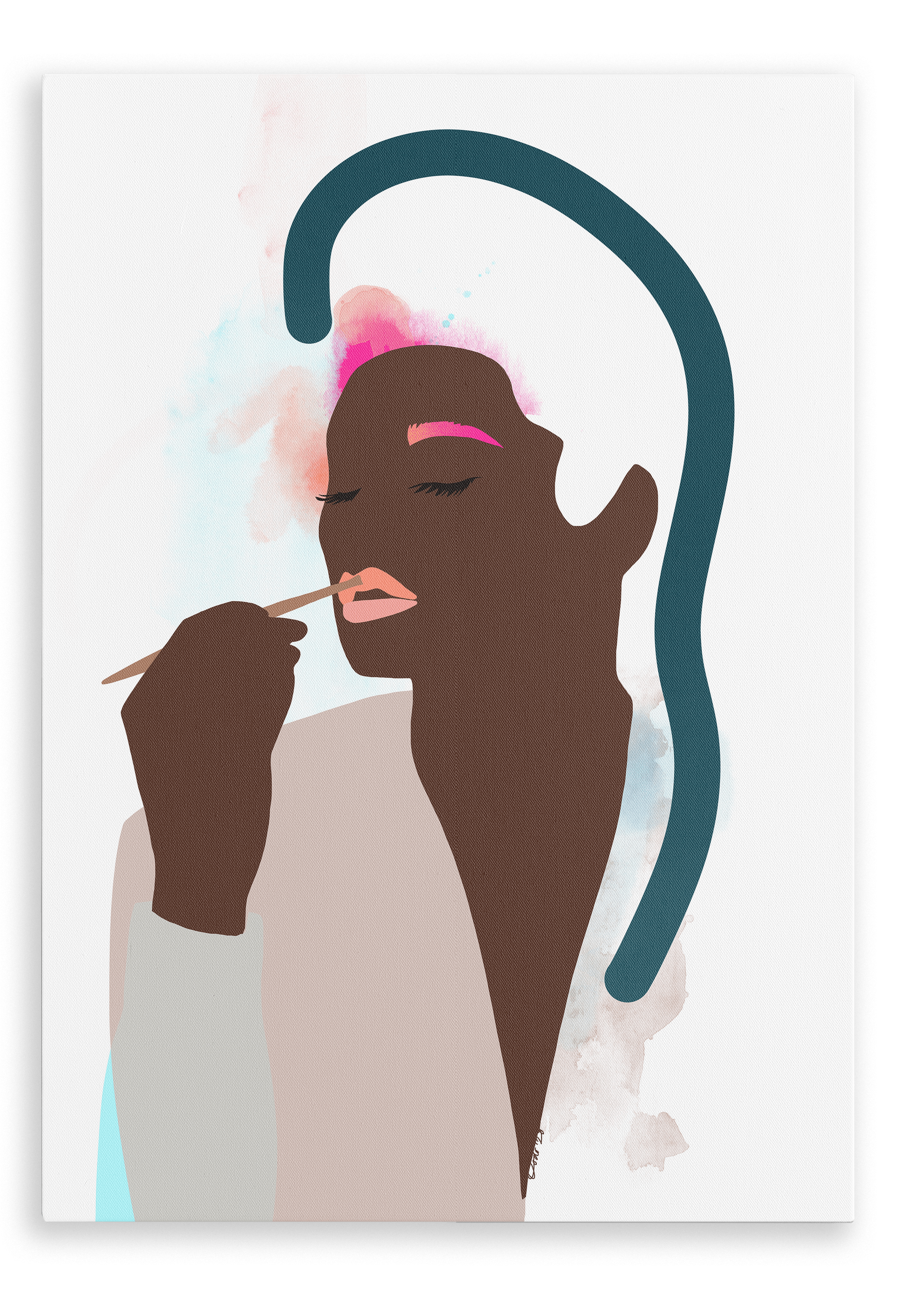 Jones Canvas Print Lip Graces 28