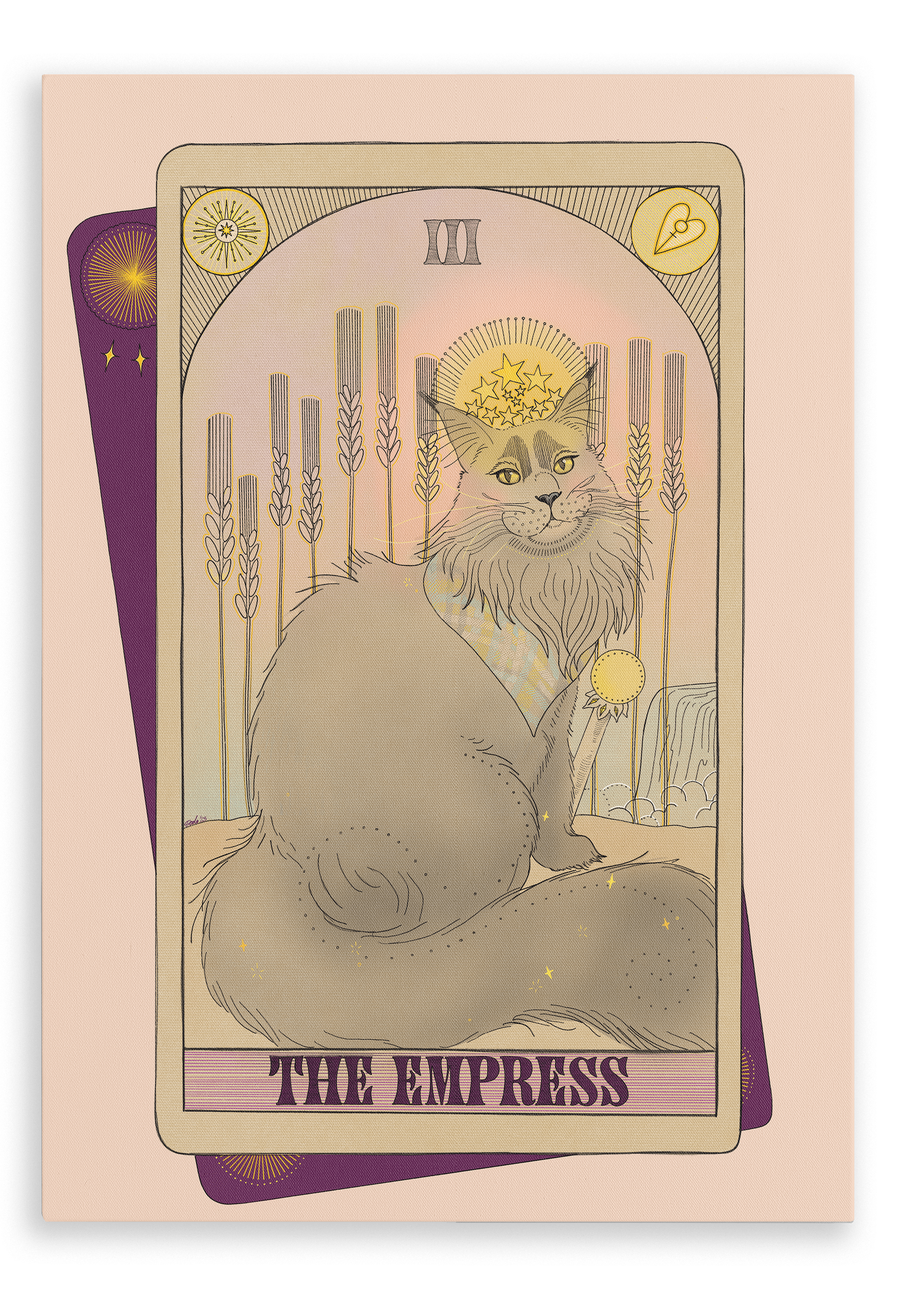 The Empress Canvas Print Tarot Cats 28"x40"(70x100 cm) Canvas Print