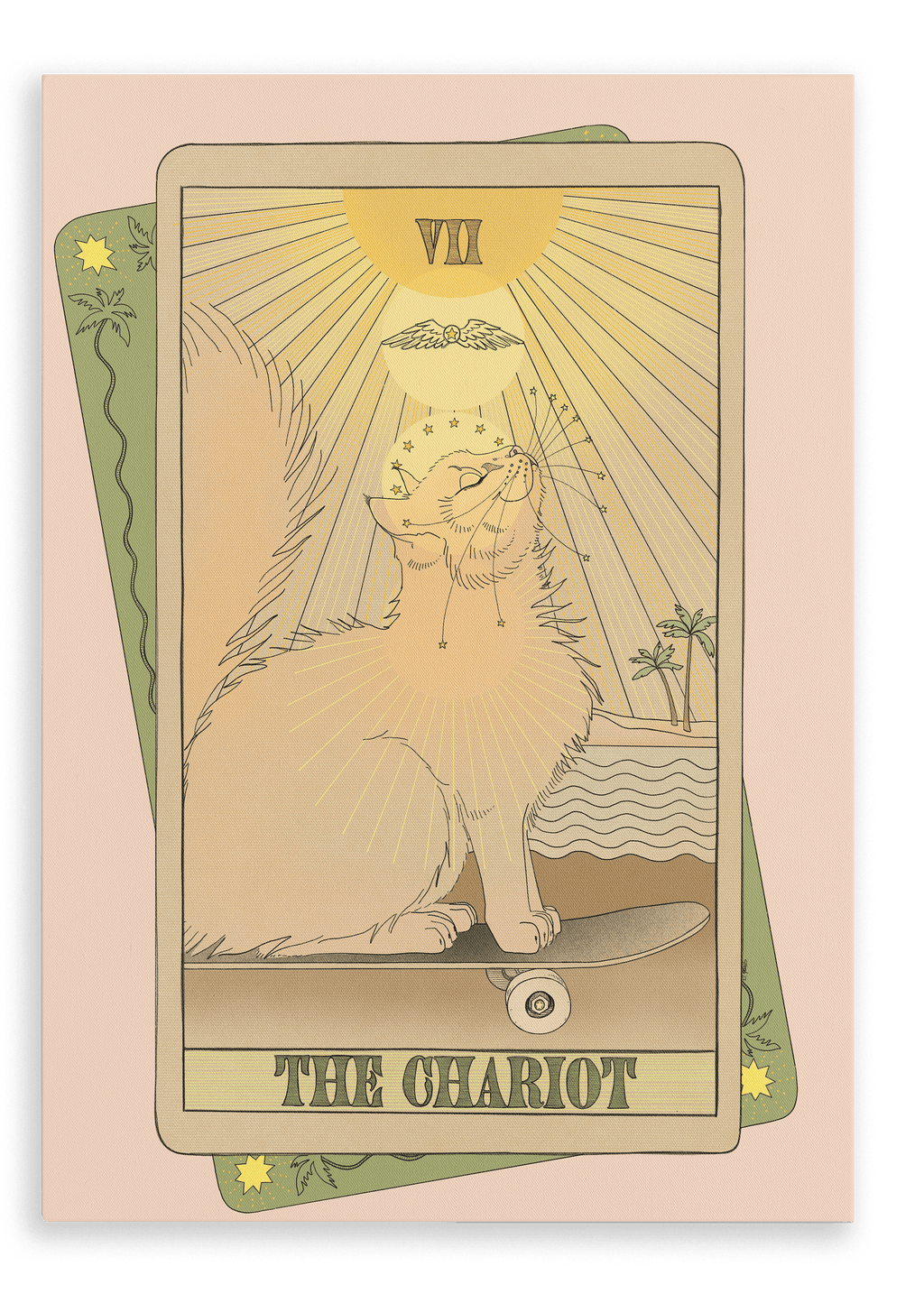The Chariot Canvas Print Tarot Cats 28"x40"(70x100 cm) Canvas Print