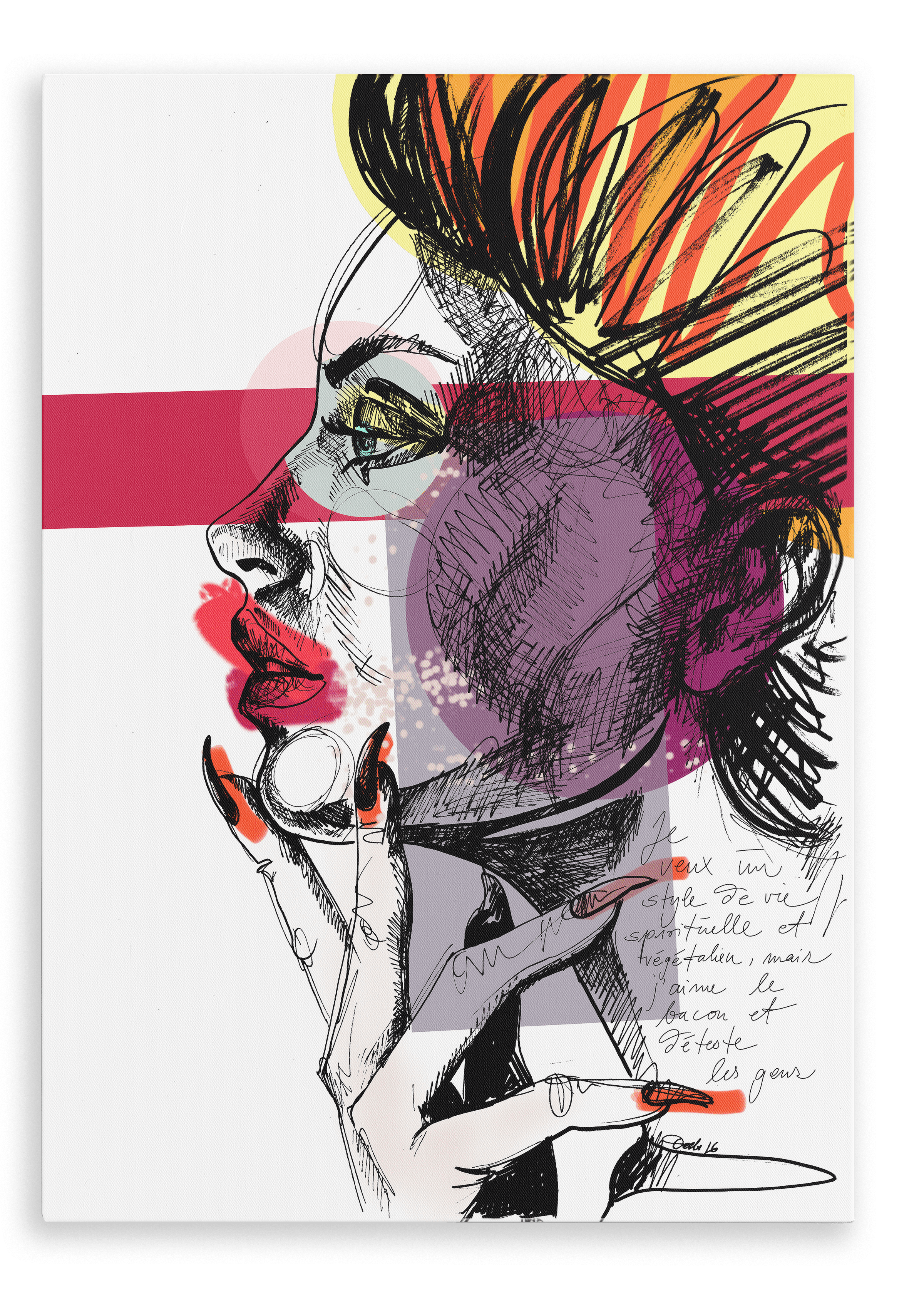 Bacon Matte Canvas Print a la mode 28