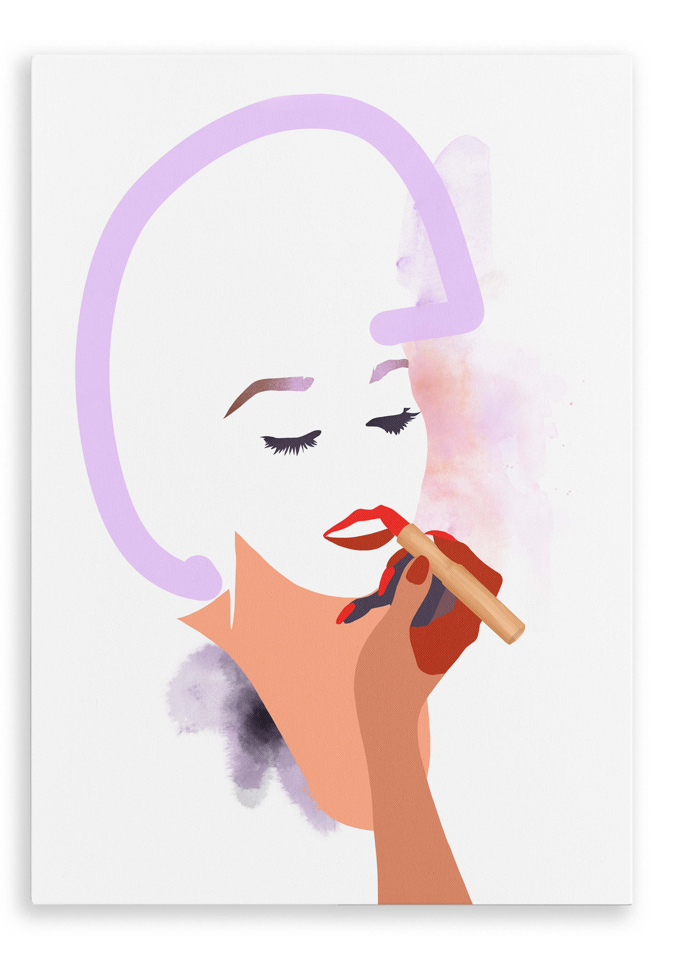 Slick Canvas Print Lip Graces 28