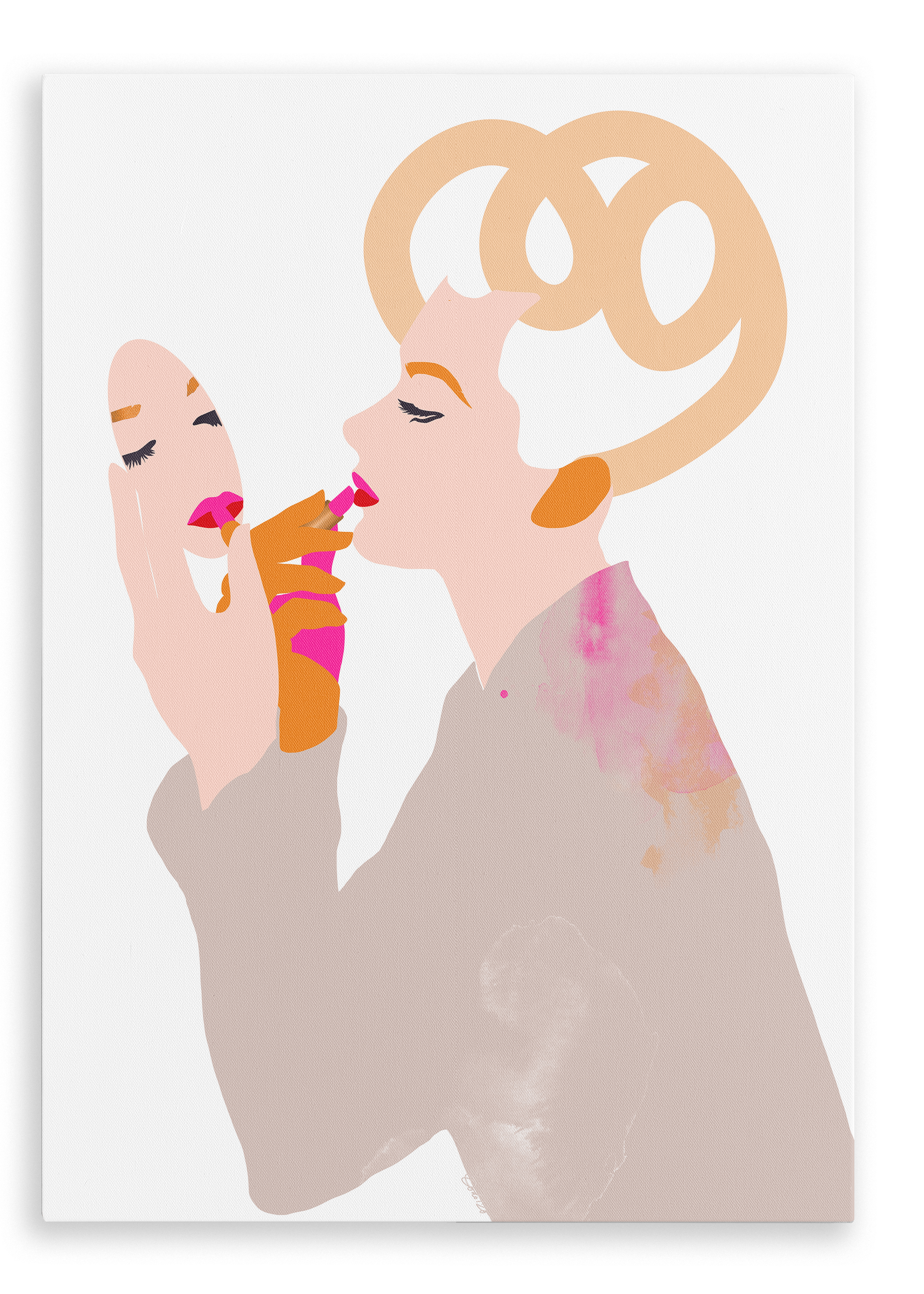 Kelly Canvas Print Lip Graces 28"x40"(70x100 cm) Canvas Print