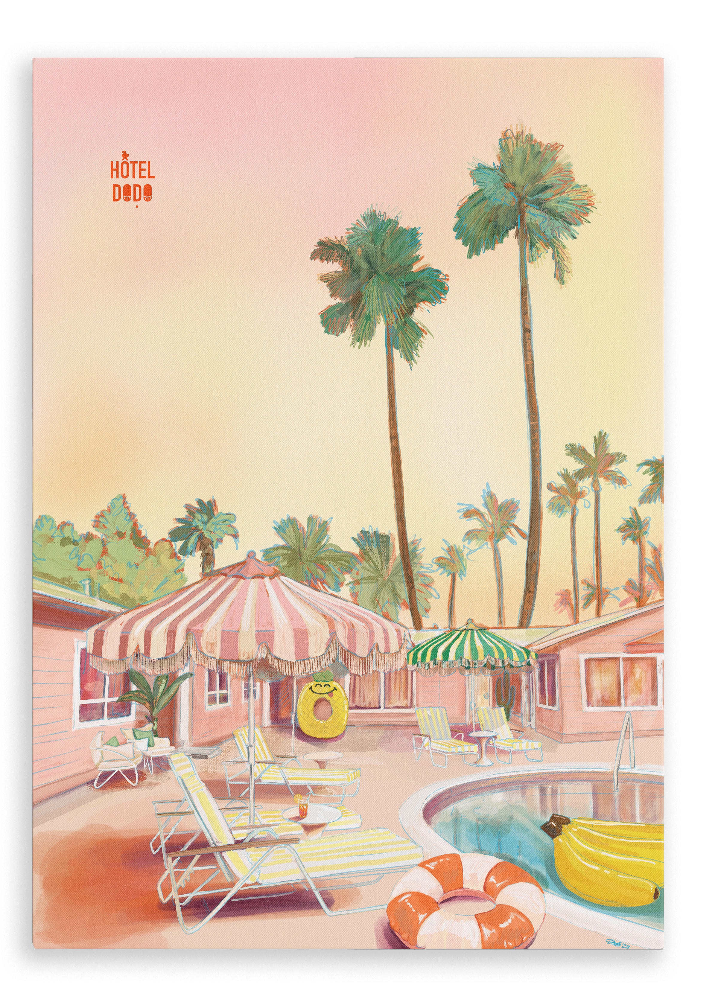 Hôtel Dodo Resort Giclée Canvas Print Hôtel Dodo 28"x40"(70x100 cm) Canvas Print