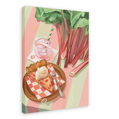 Rhubarb Tart With Heart Giclée Canvas Print Hôtel Dodo 28"x40"(70x100 cm) Canvas Print
