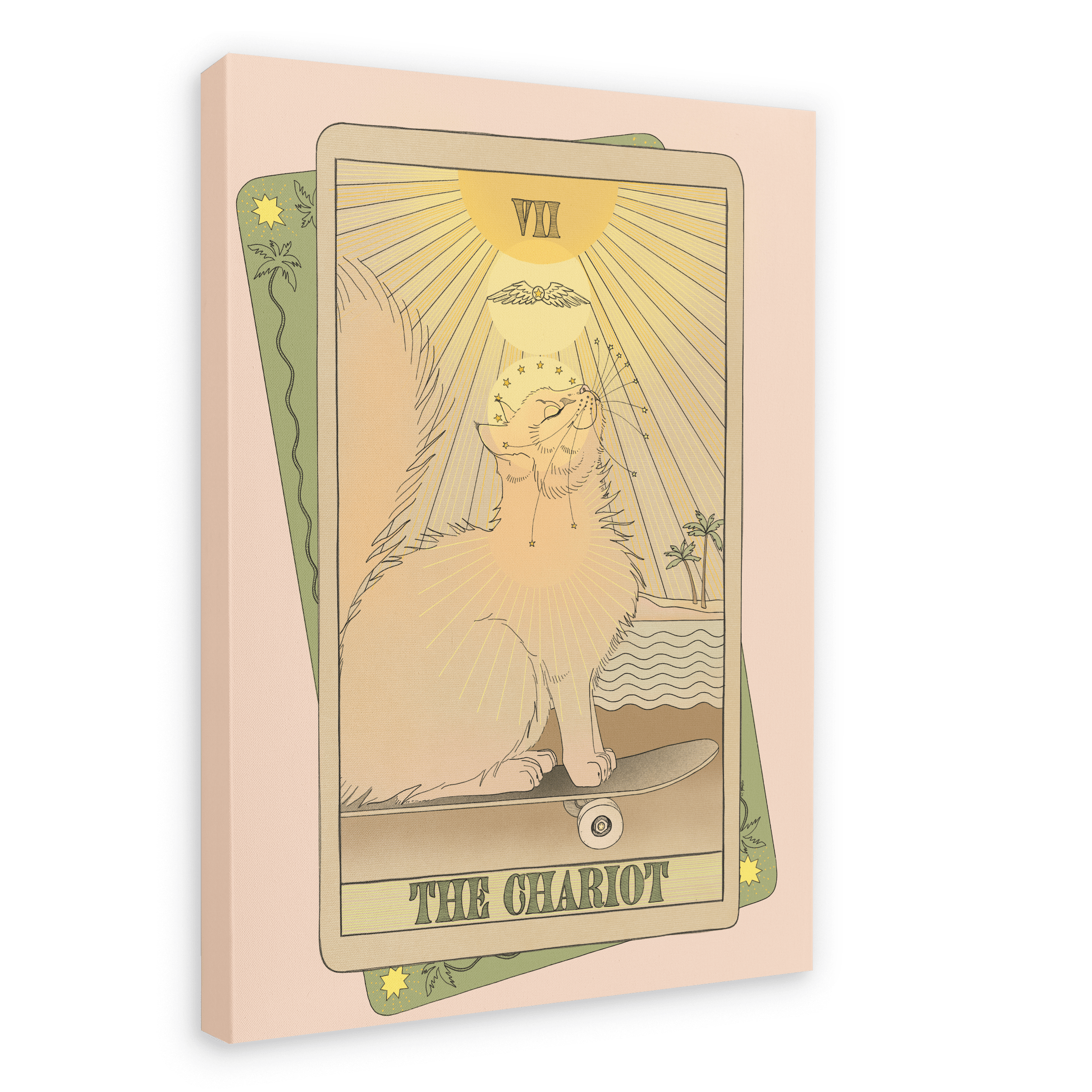 The Chariot Canvas Print Tarot Cats 28"x40"(70x100 cm) Canvas Print