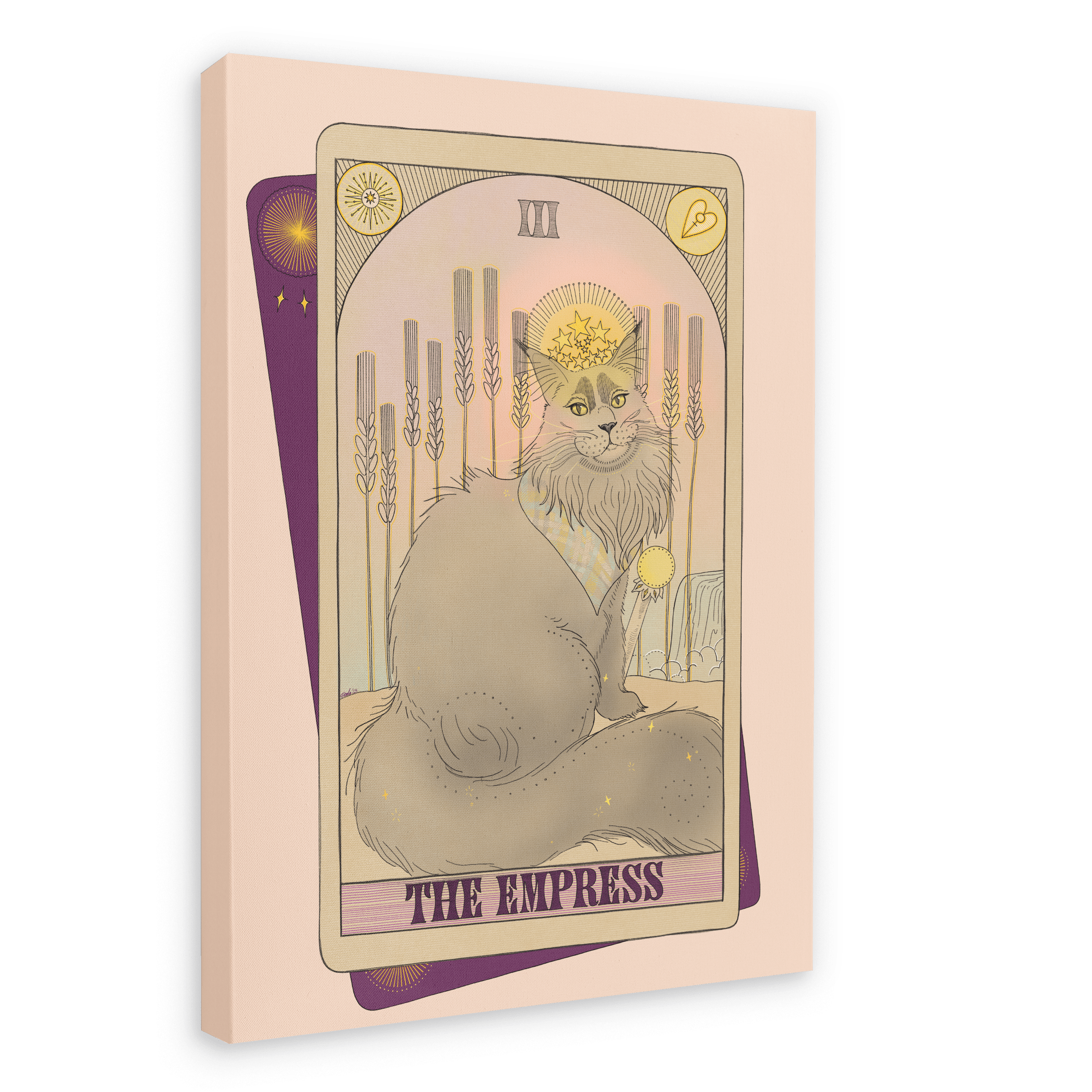 The Empress Canvas Print Tarot Cats 28"x40"(70x100 cm) Canvas Print