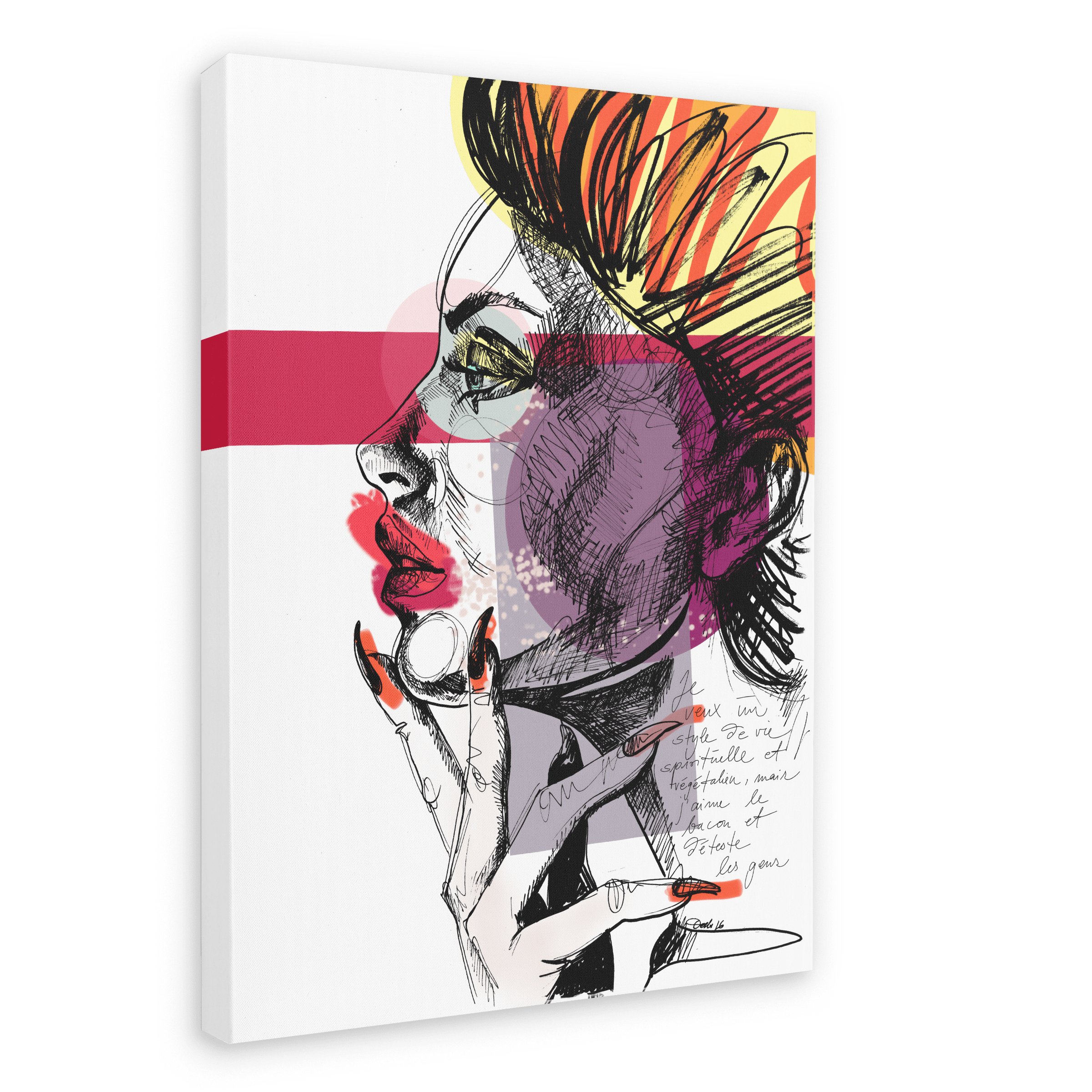 Bacon Matte Canvas Print a la mode 28
