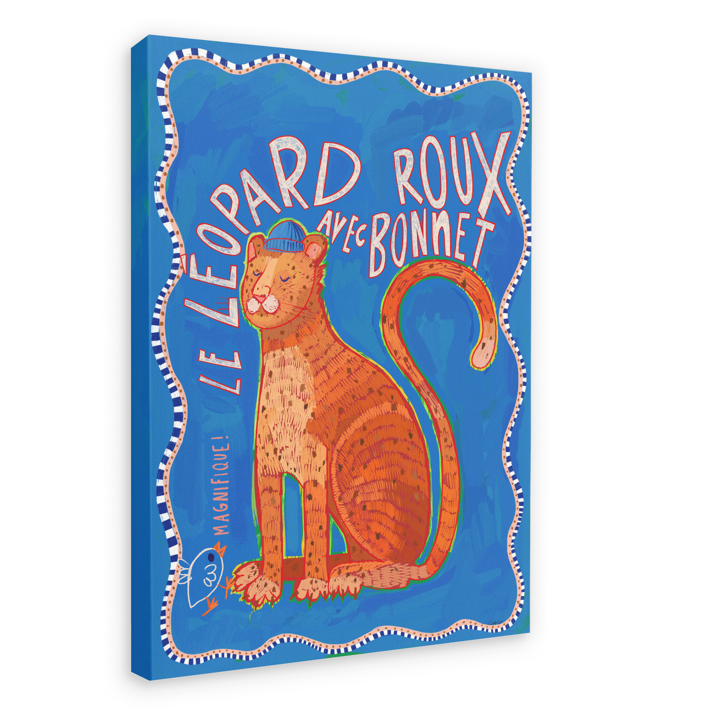 Léopard Roux Matte Canvas Print Aventures Des Créatures 28"x40"(70x100 cm) Canvas Print