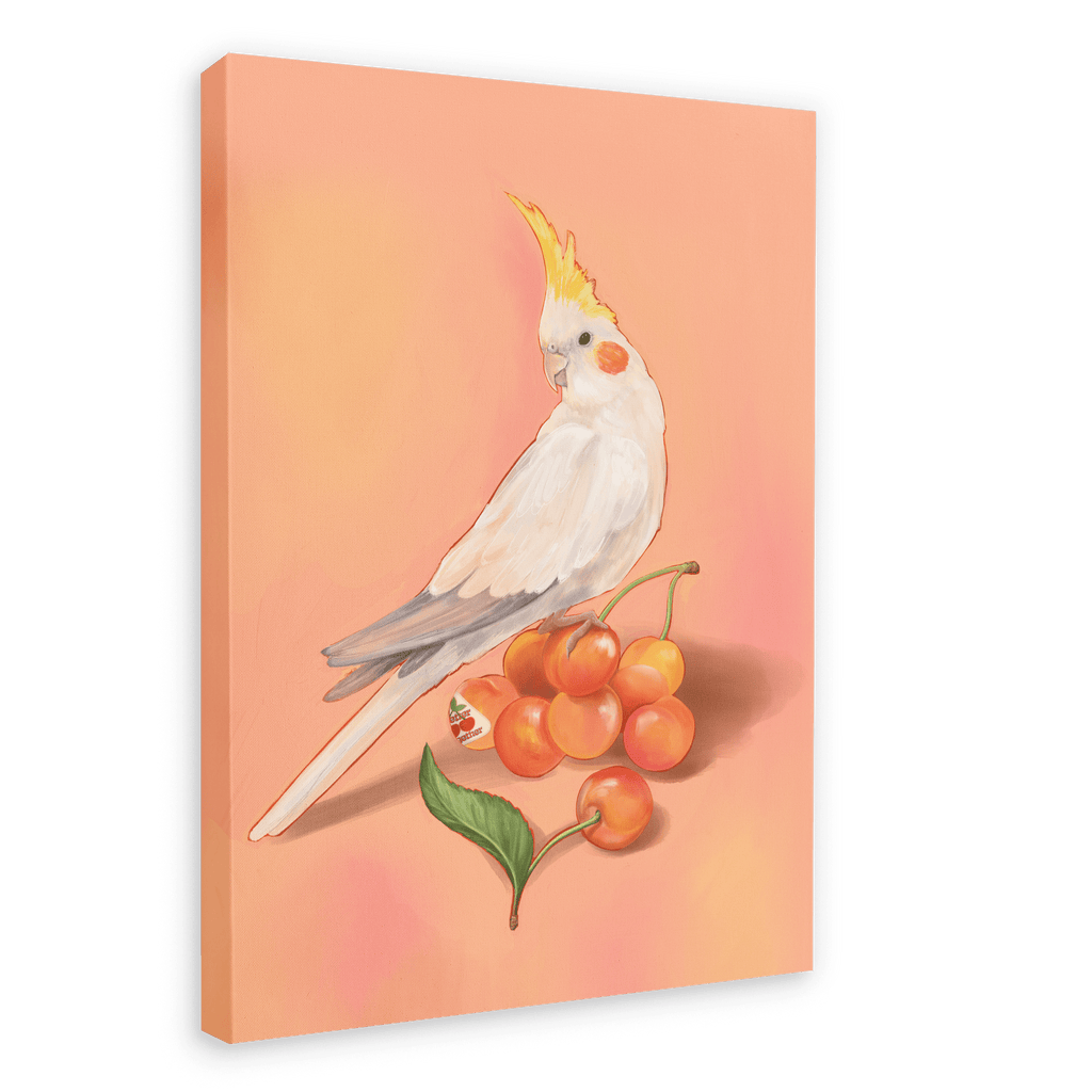 Cherry Cockatiel Giclée Canvas Print Sticky Beaks 28"x40"(70x100 cm) Canvas Print