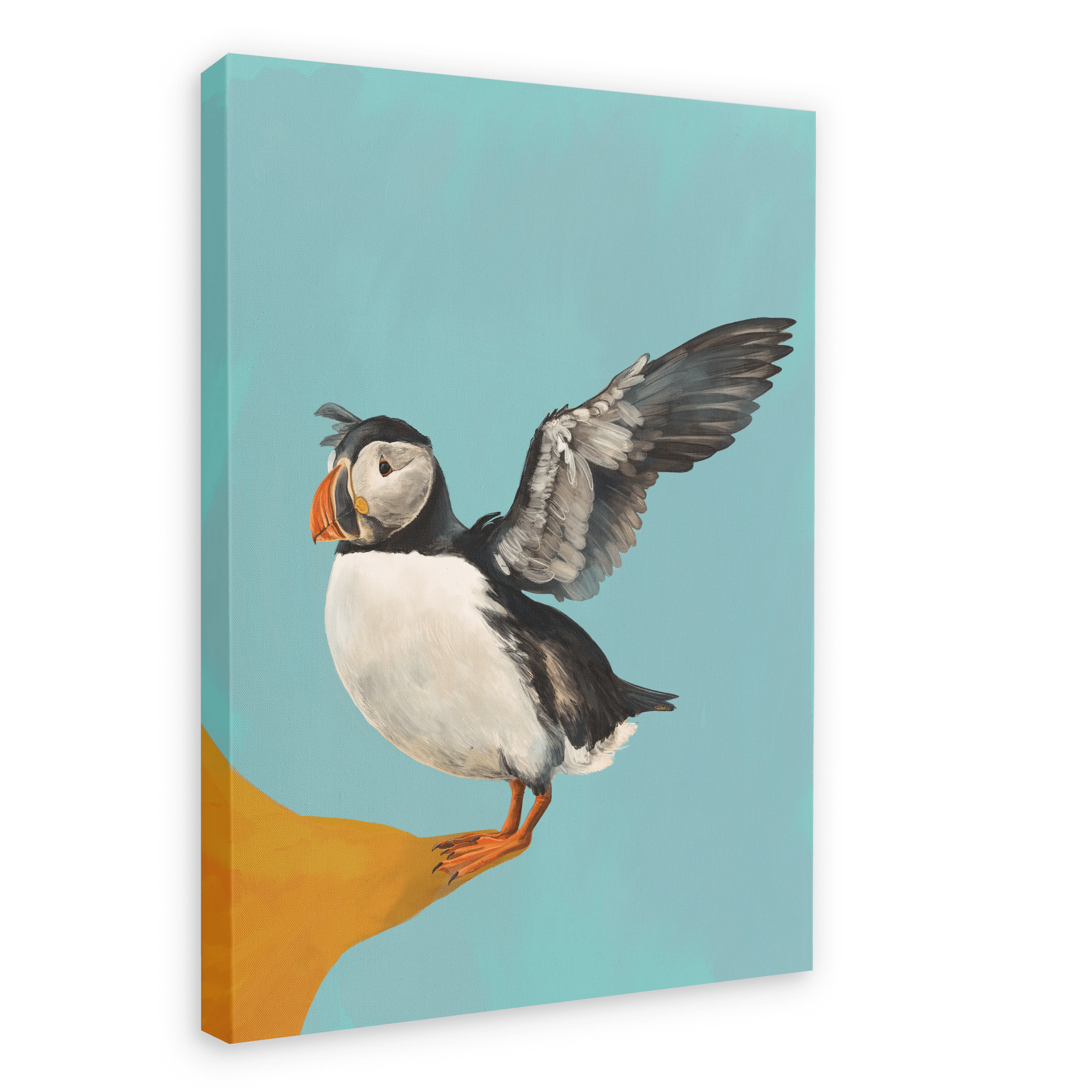 Posing Puffin Giclée Canvas Print Creature Features 28"x40"(70x100 cm) Canvas Print