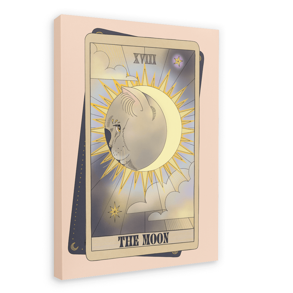 The Moon Canvas Print Tarot Cats 28"x40"(70x100 cm) Canvas Print