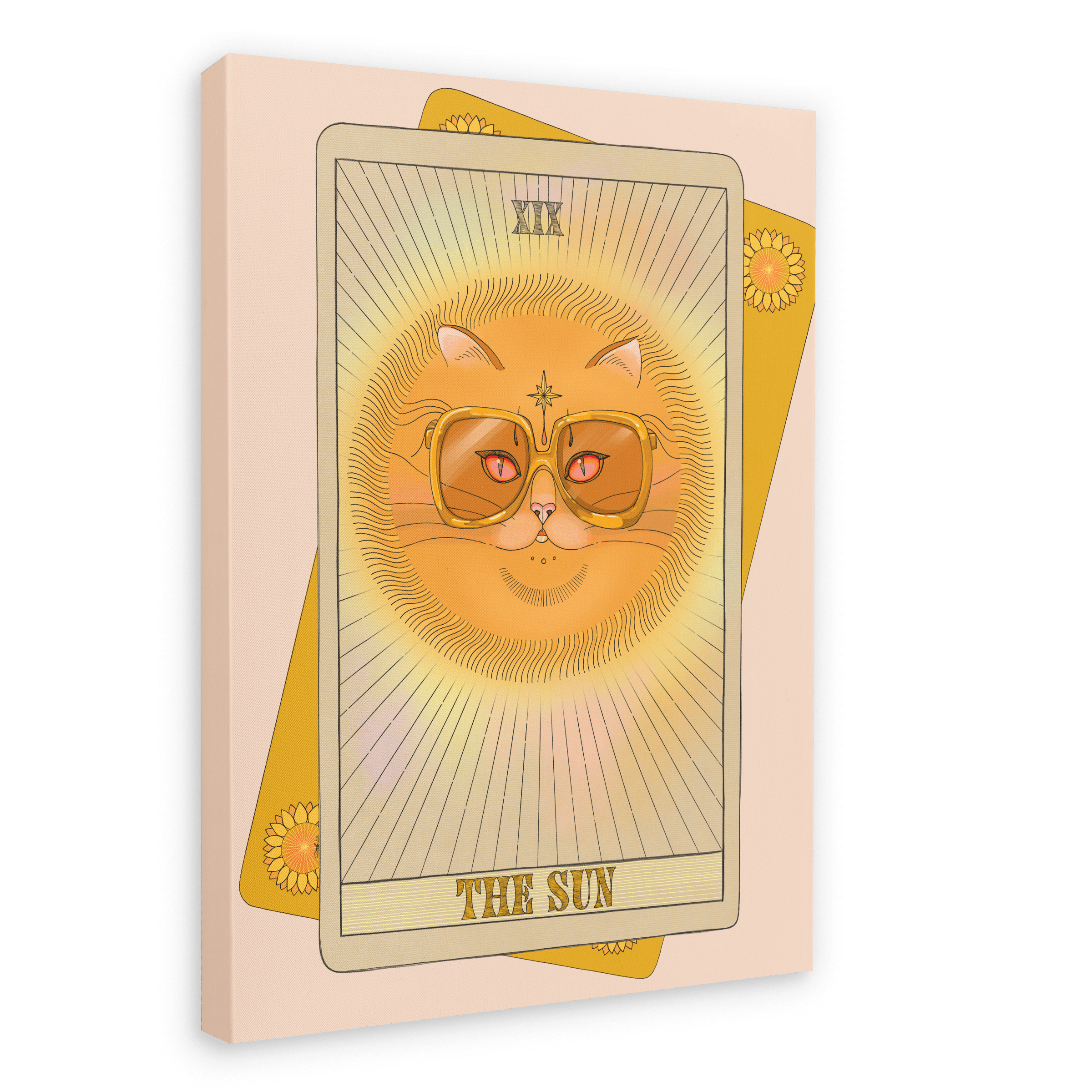 The Sun Canvas Print Tarot Cats 28"x40"(70x100 cm) Canvas Print