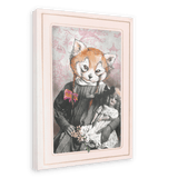 Red Panda Dolly Girl Canvas Print