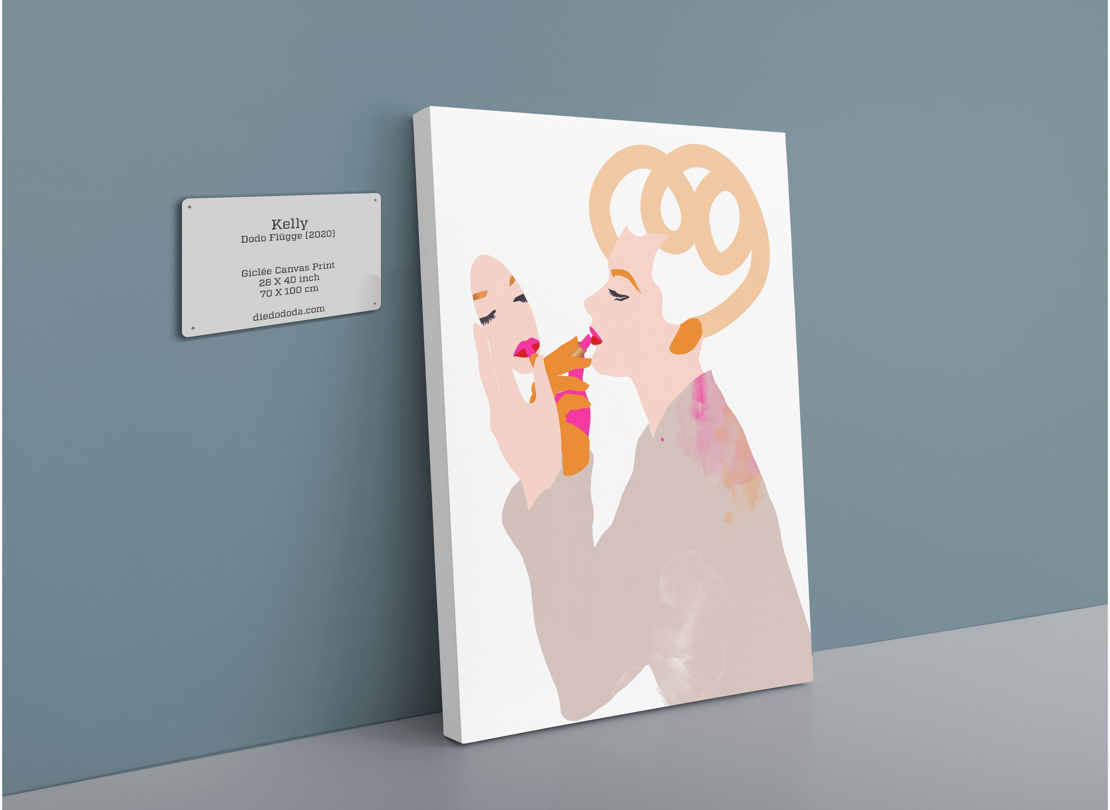 Kelly Canvas Print Lip Graces 28"x40"(70x100 cm) Canvas Print