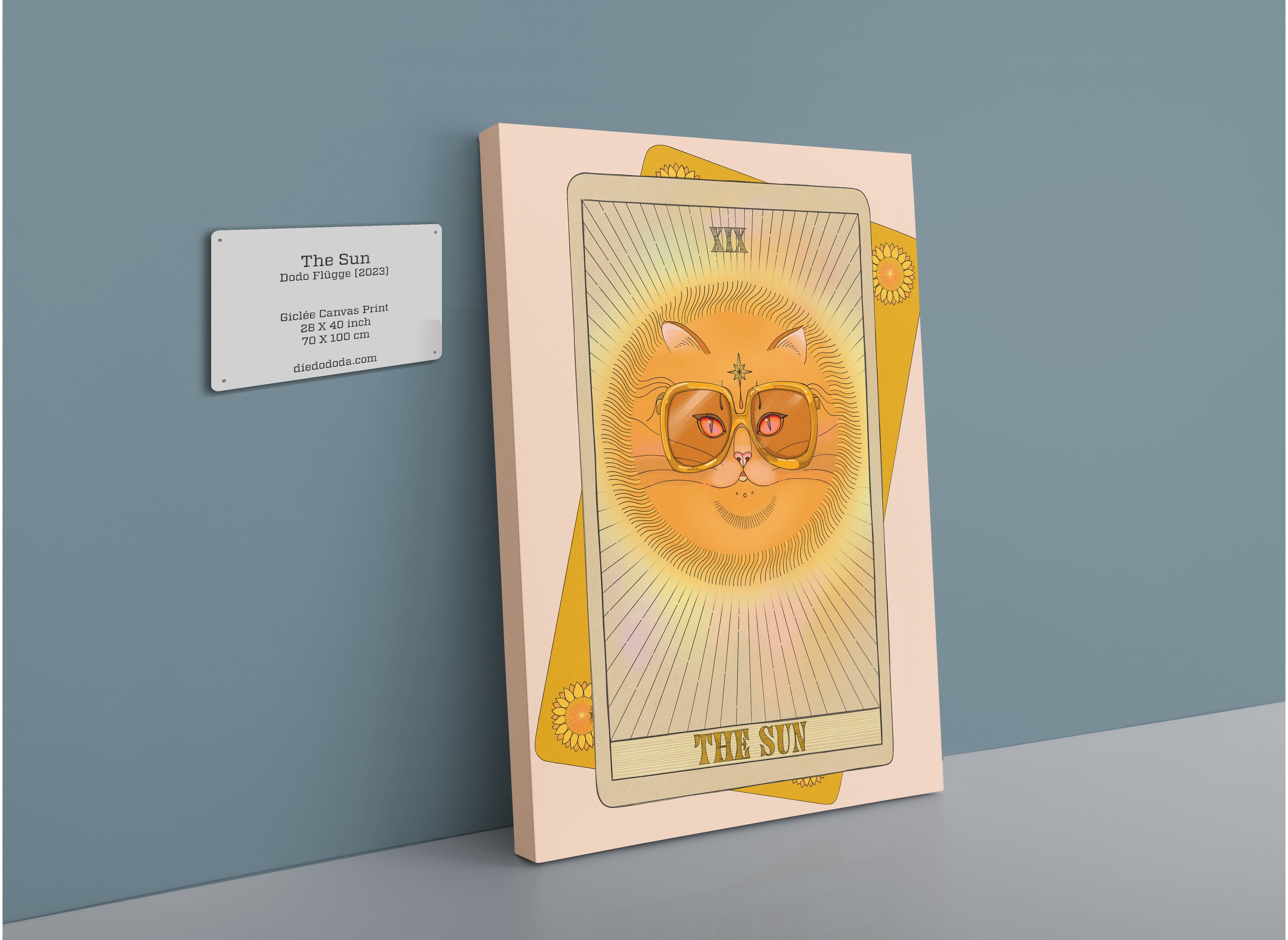 The Sun Canvas Print Tarot Cats 28"x40"(70x100 cm) Canvas Print