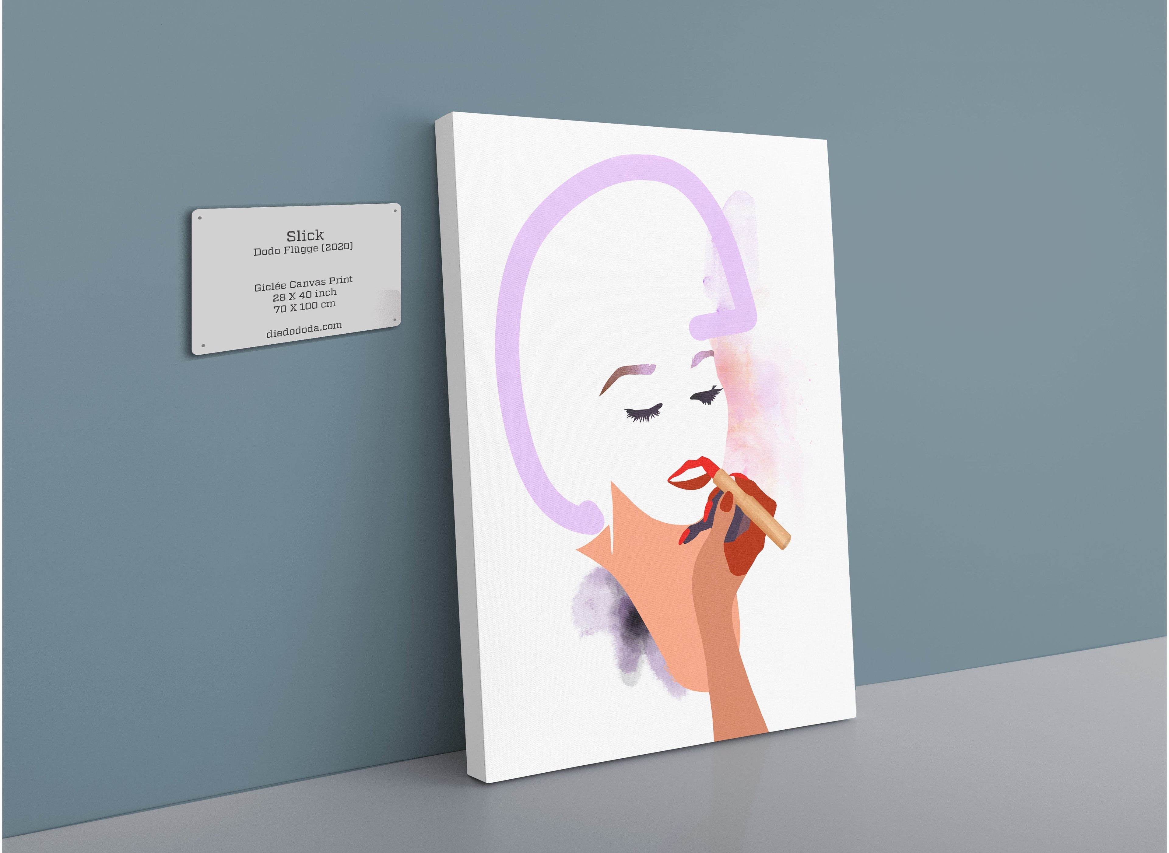 Slick Canvas Print Lip Graces 28"x40"(70x100 cm) Canvas Print