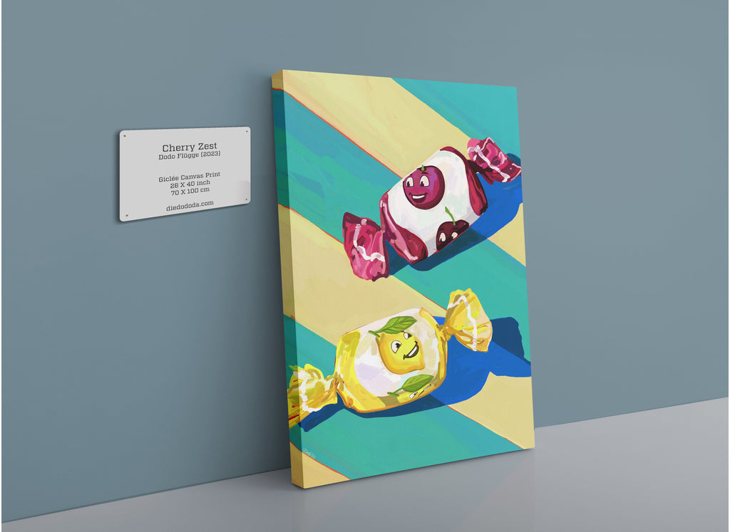Pillow Sweets Cherry Zest Giclée Canvas Print Hôtel Dodo 28"x40"(70x100 cm) Canvas Print