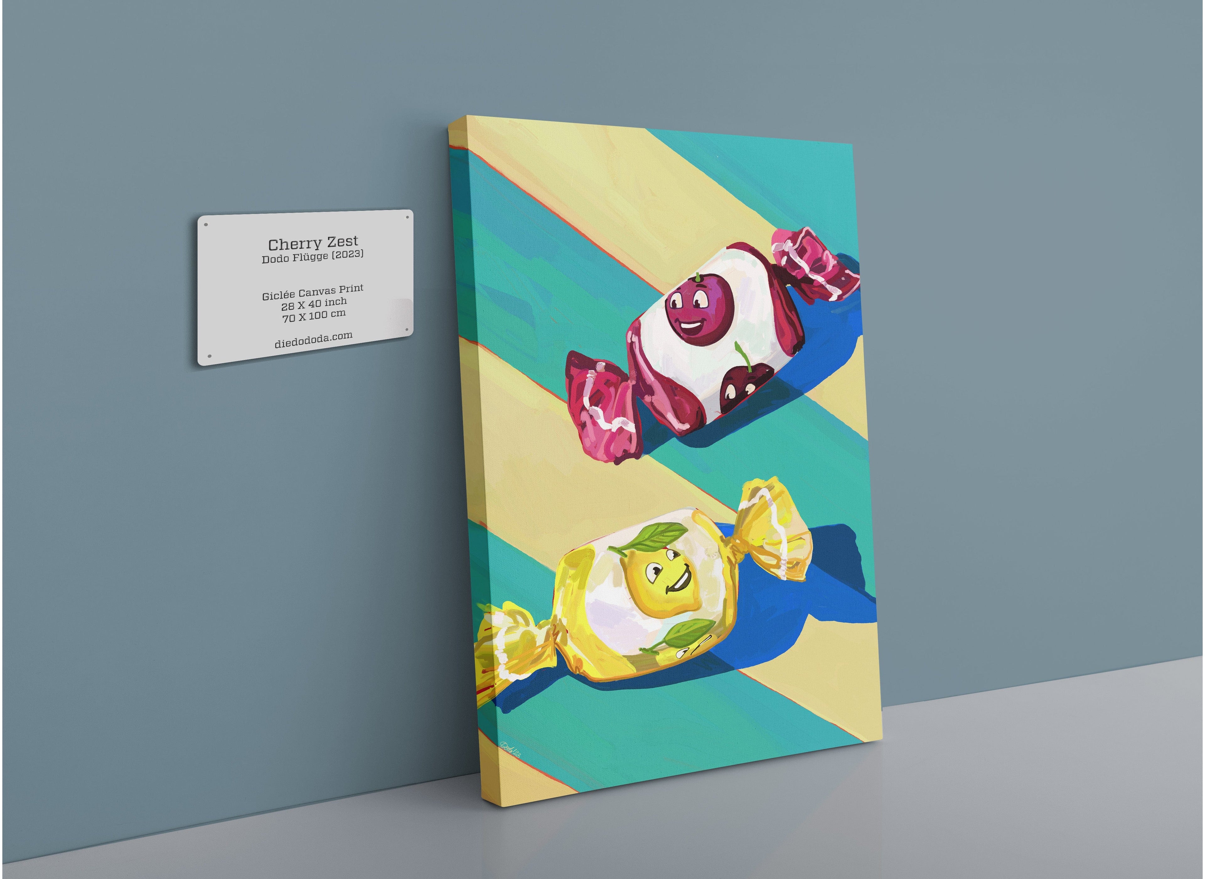 Pillow Sweets Cherry Zest Giclée Canvas Print Hôtel Dodo 28"x40"(70x100 cm) Canvas Print