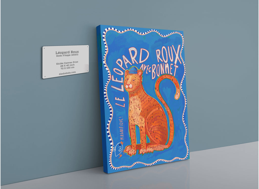 Léopard Roux Matte Canvas Print Aventures Des Créatures 28"x40"(70x100 cm) Canvas Print