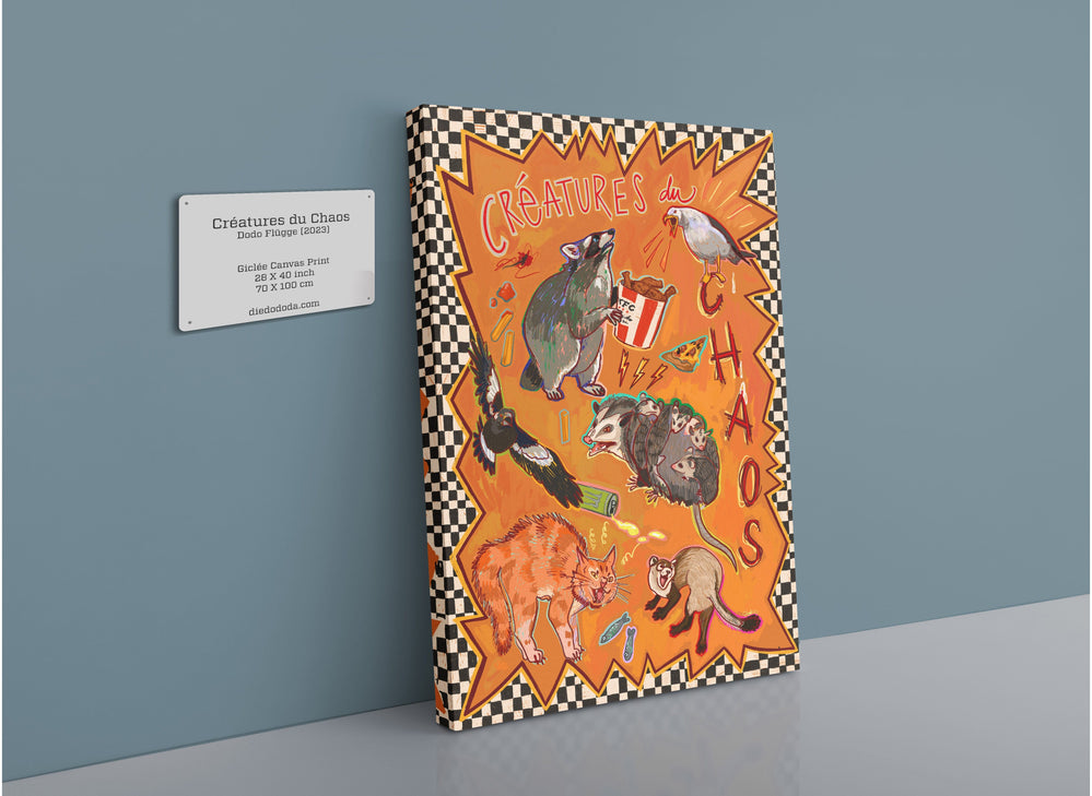 Créatures du Chaos Matte Canvas Print Aventures Des Créatures 28"x40"(70x100 cm) Canvas Print