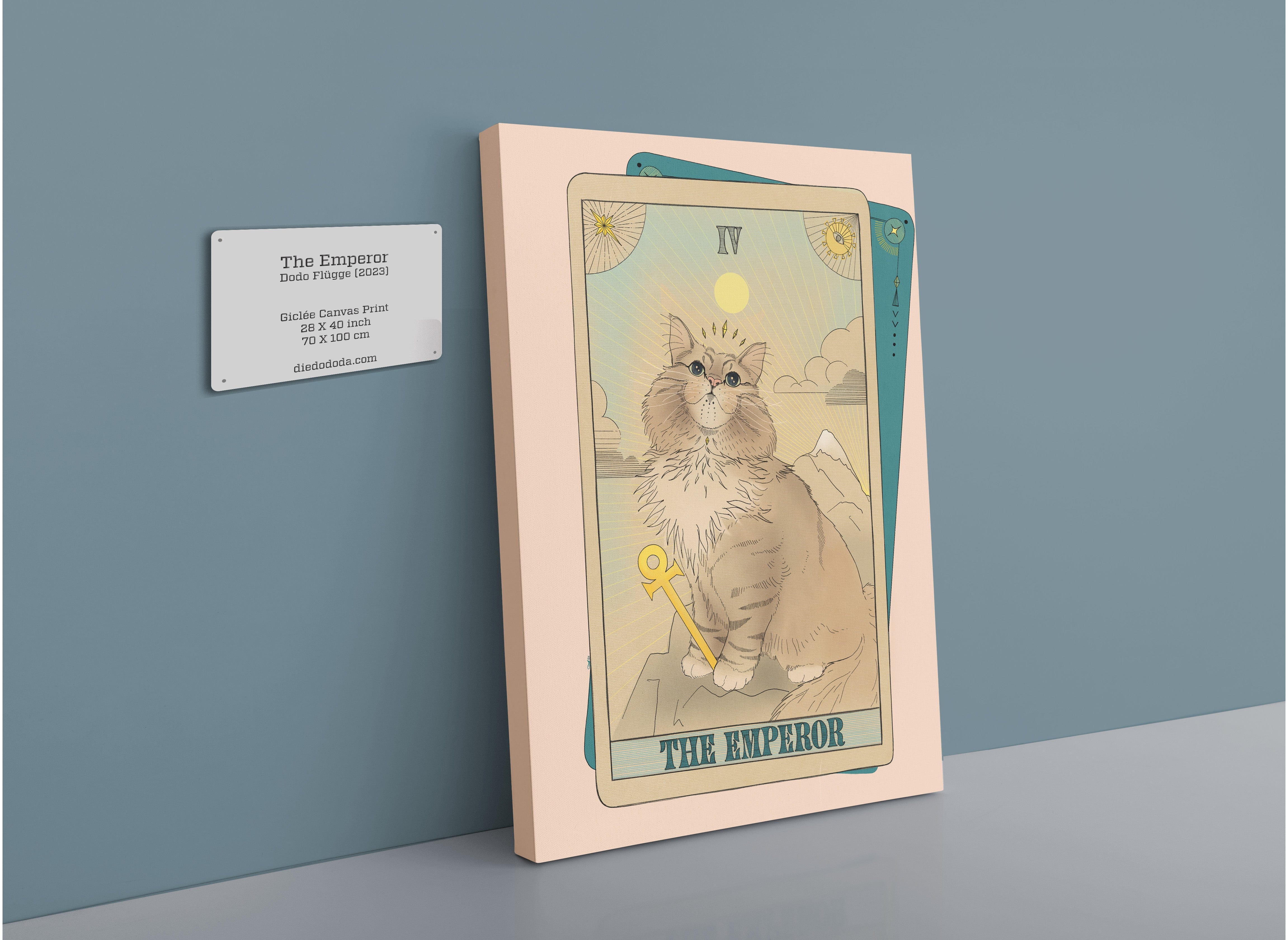 The Emperor Canvas Print Tarot Cats 28"x40"(70x100 cm) Canvas Print