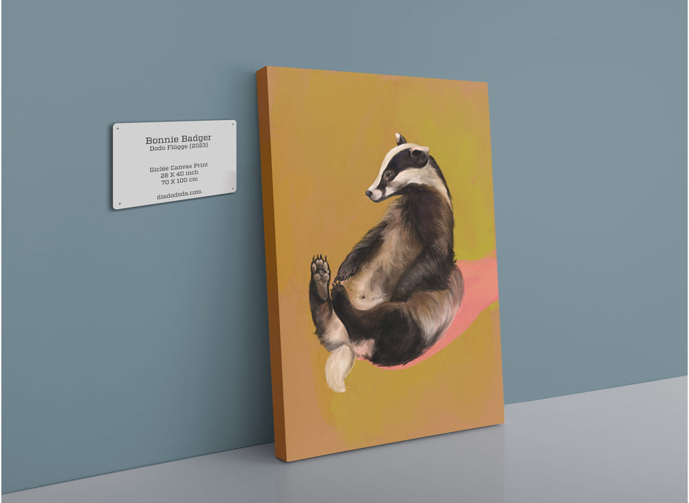 Bonnie Badger Giclée Canvas Print Creature Features 28"x40"(70x100 cm) Canvas Print