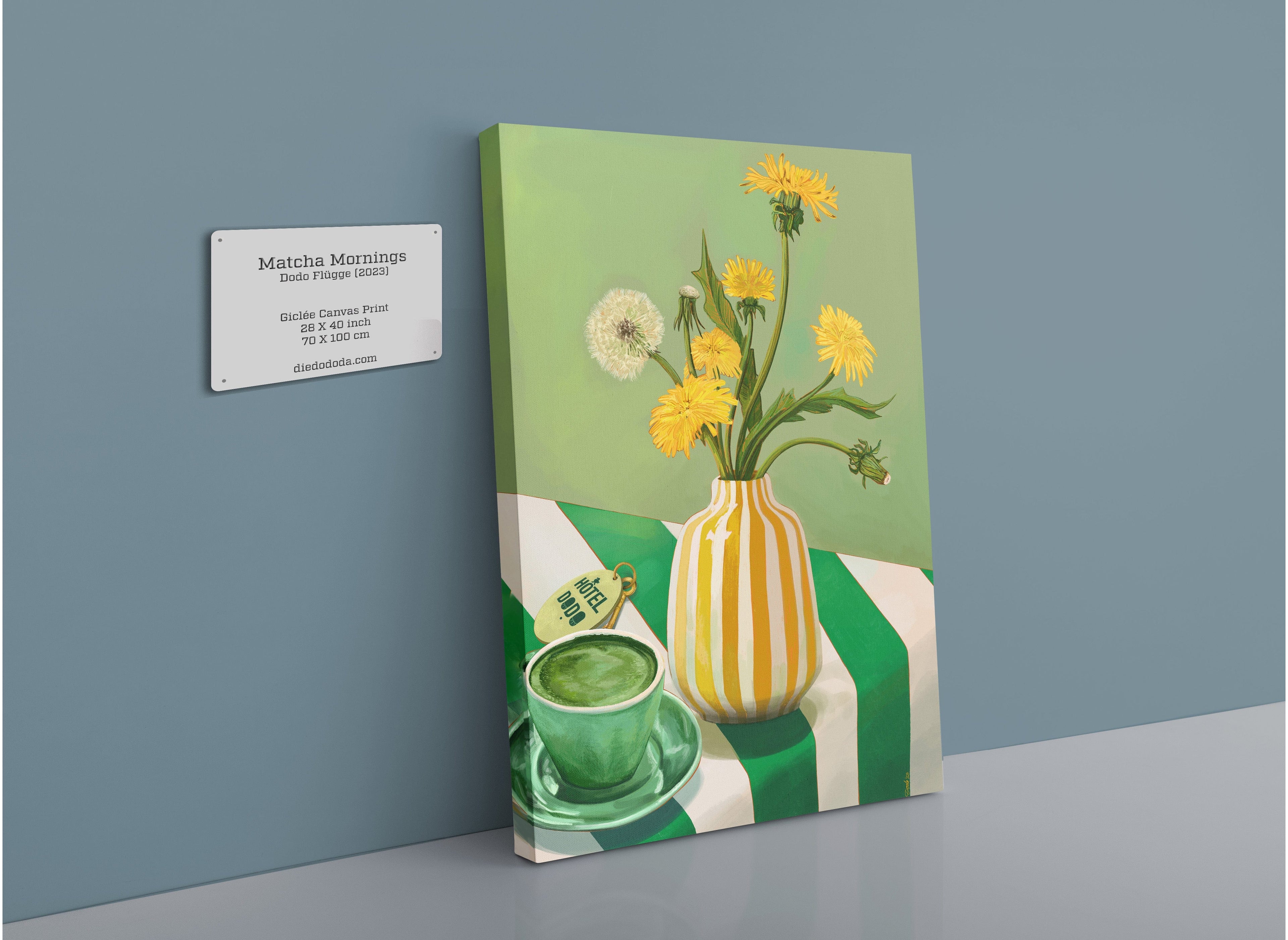 Matcha Mornings Giclée Canvas Print Hôtel Dodo 28"x40"(70x100 cm) Canvas Print