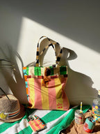 Jolly Stripe Takeaway Tote Bag Bags by diedododa Bag