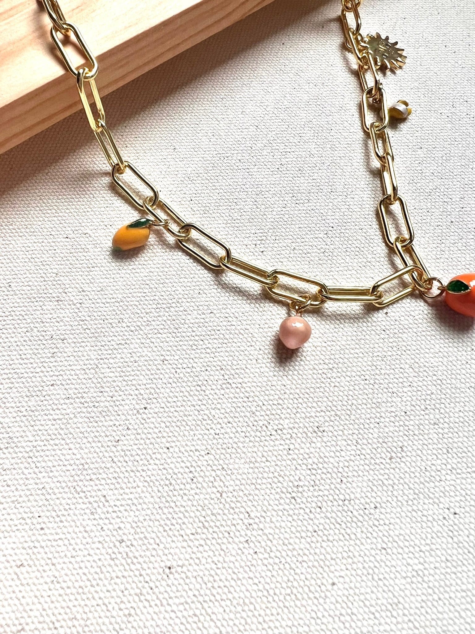 Tutti Frutti Necklace Necklaces Style 1 - Chunky paperclip chain: 46cm (ca.18”) Necklace