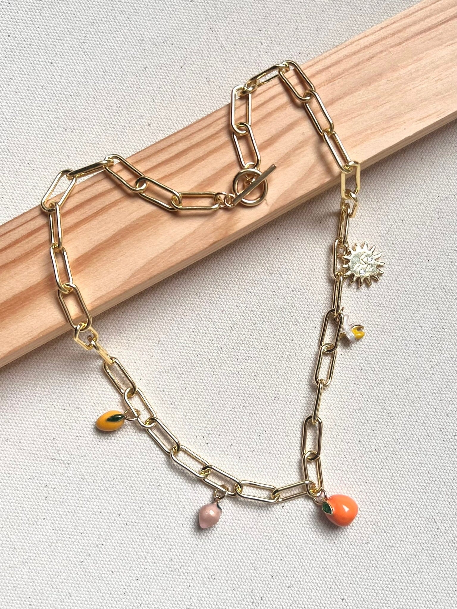 Tutti Frutti Necklace Necklaces Style 1 - Chunky paperclip chain: 46cm (ca.18”) Necklace