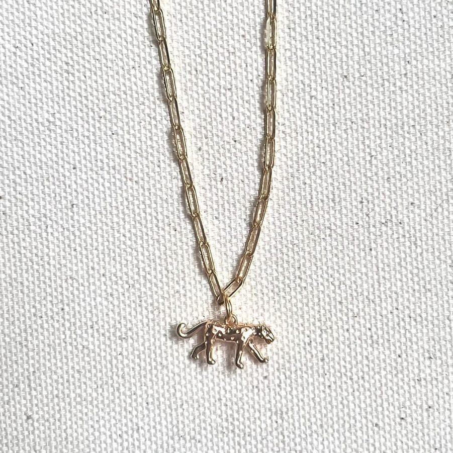 Leovely Leopard Necklace Necklaces Style 1 - Small paperclip chain: 46cm (ca.18”) Necklace