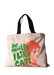 Tote bag by Bags by diedododa, featuring an orange-tinted image of a woman's face and green text reading "But mostly I like cats and snacks," called the But Mostly I Like Cats Shopping & Beach Bag.