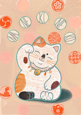 Maneki-Neko Giclée Art Print