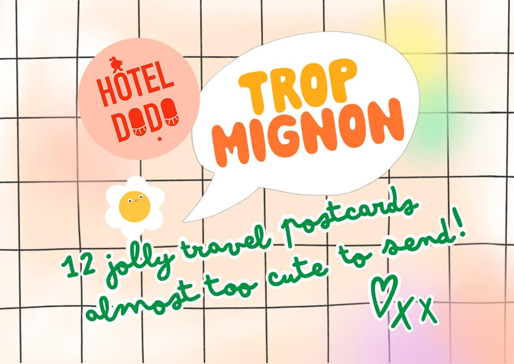 Trop Mignon Postcard Set Hôtel Dodo mini print set