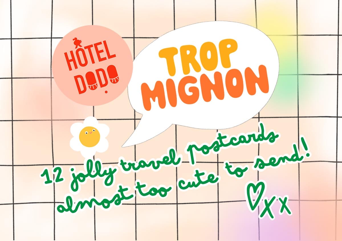 Trop Mignon Postcard Set Hôtel Dodo mini print set