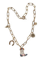 Lucky Boots Prairie Hootenanny Necklace (Limited Edition) Necklaces Style 1 - Chunky paperclip chain - 46cm (ca.18”) Necklace