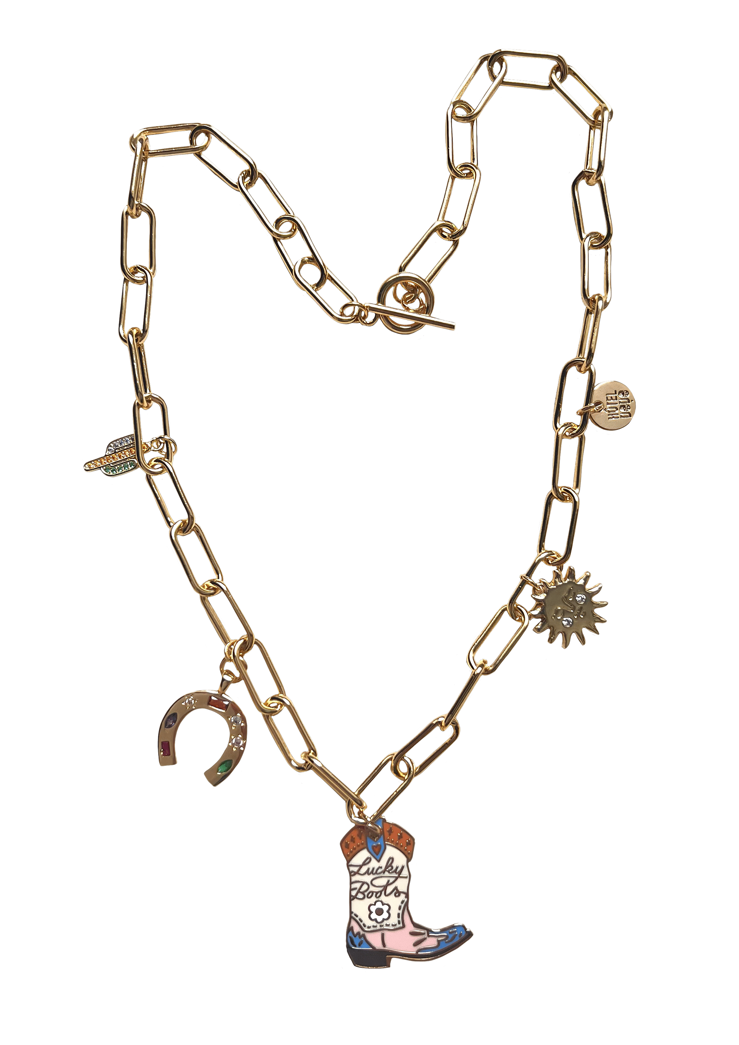 Lucky Boots Prairie Hootenanny Necklace (Limited Edition) Necklaces Style 1 - Chunky paperclip chain - 46cm (ca.18”) Necklace