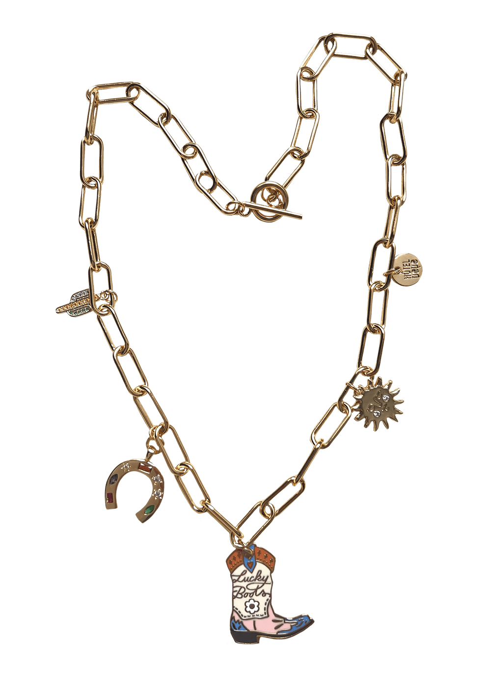 Lucky Boots Prairie Hootenanny Necklace (Limited Edition) Necklaces Style 1 - Chunky paperclip chain - 46cm (ca.18”) Necklace