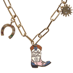 Lucky Boots Prairie Hootenanny Necklace (Limited Edition) Necklaces Style 1 - Chunky paperclip chain - 46cm (ca.18”) Necklace