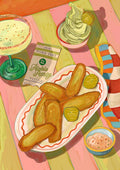 Please provide one or more keywords for me to include in the product description for the Frickle Feast Giclée Art Print by Hôtel Dodo.