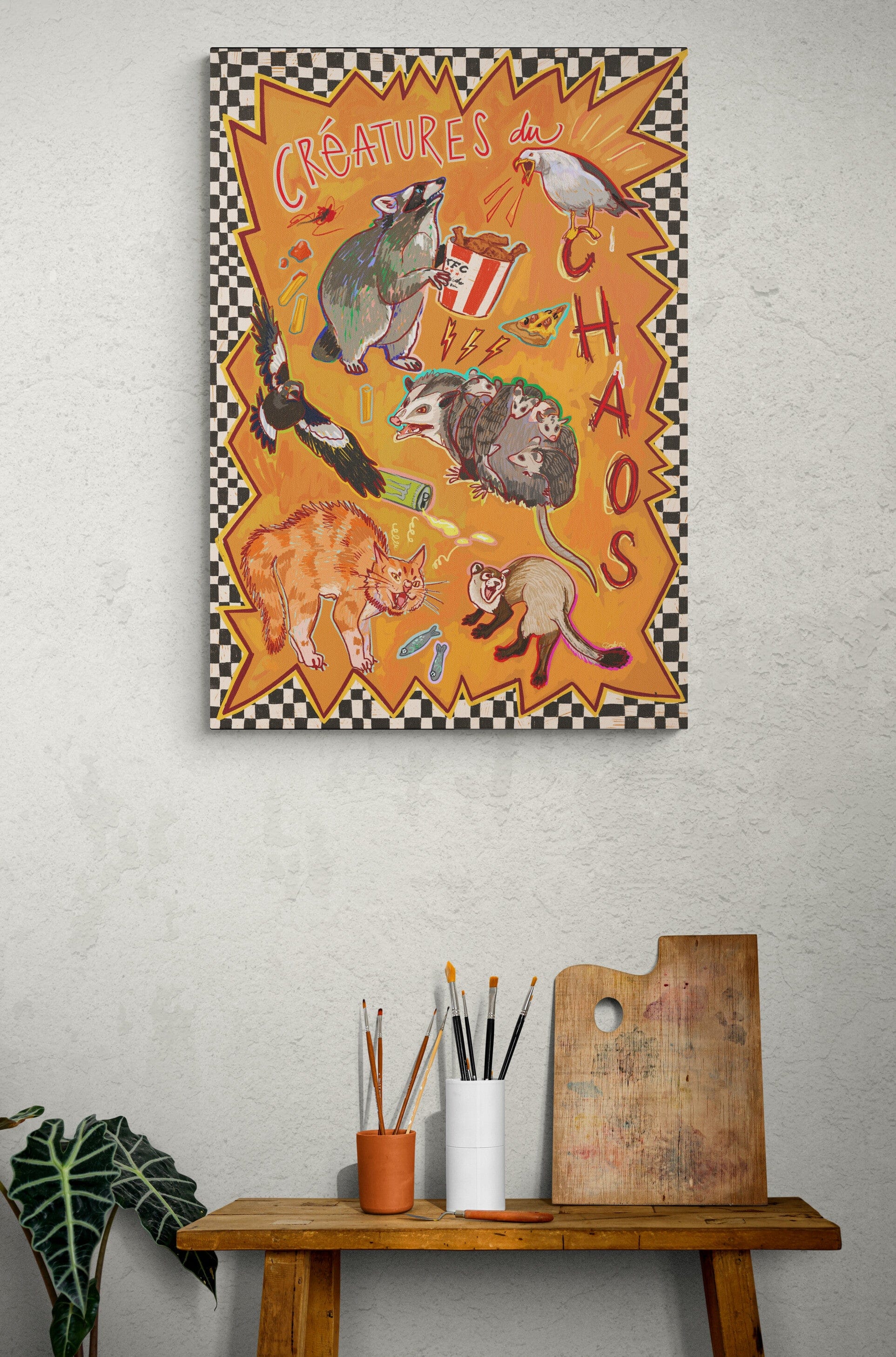 Créatures du Chaos Matte Canvas Print Aventures Des Créatures 28"x40"(70x100 cm) Canvas Print