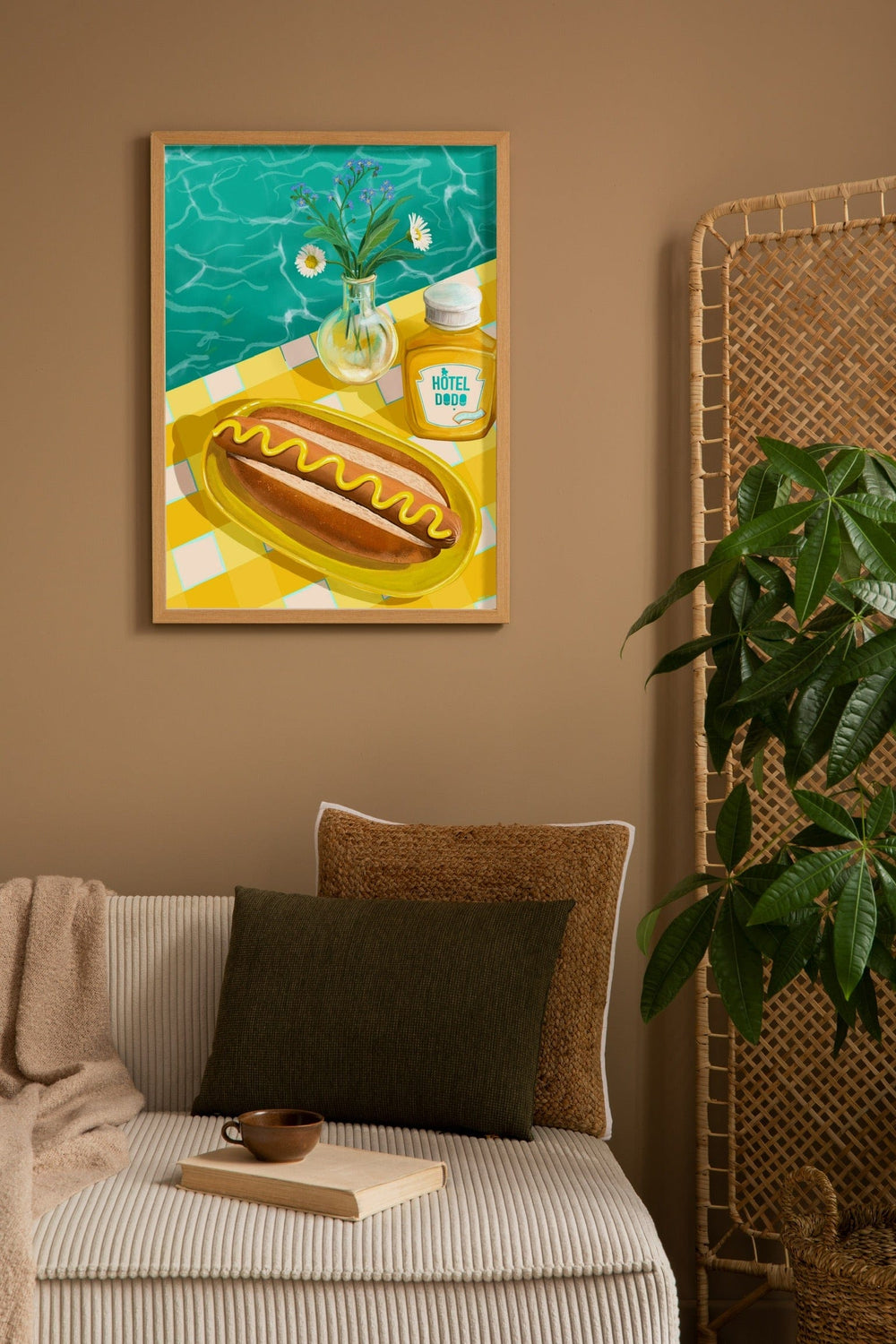 Poolside Hotdog Giclée Art Print Hôtel Dodo Art Print