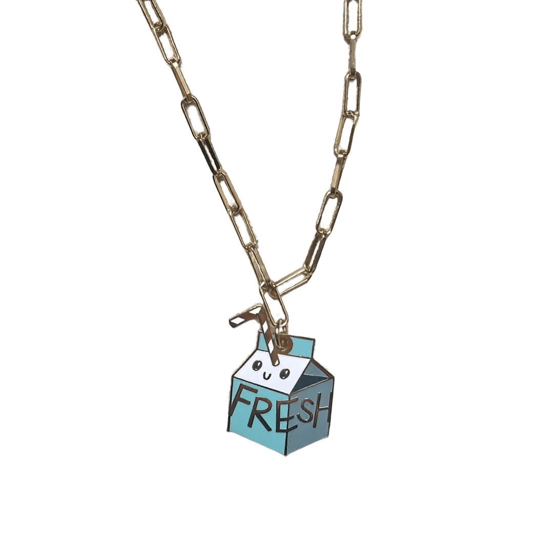 Fresh Milk Necklace Necklaces Style 1 - Medium paperclip chain 46cm (ca.18”) Necklace