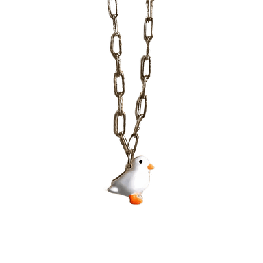 Lucky Ducky Necklace Necklaces Style 1 - Small paperclip chain short: 46cm (ca.18”) Necklace