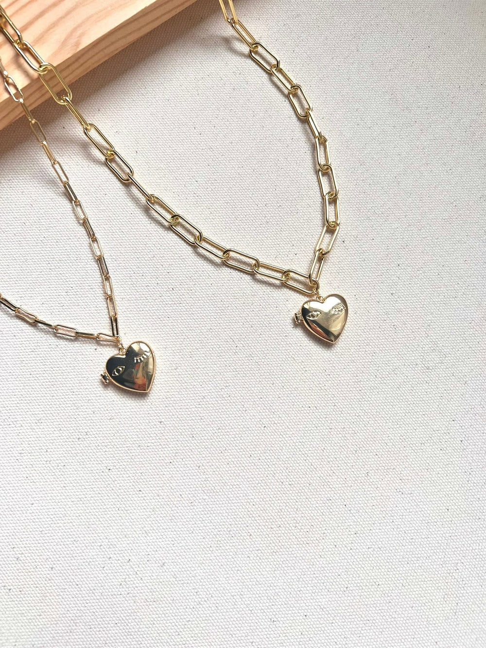 Wink Heart Locket Necklace Necklaces Necklace